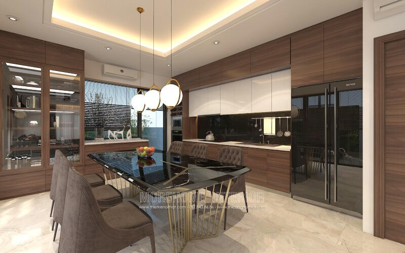 Thiết kế tủ bếp hiện đại, đơn giản tập trung vào công năng sử dụng mang lại sự tiện nghi nhất cho gia chủ Thiết kế phòng bếp, tủ bếp đẹp