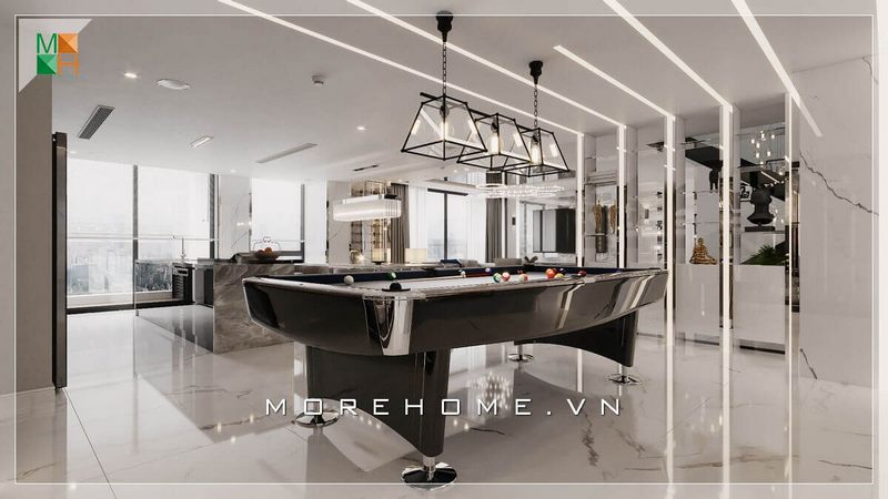 Ấn tượng mẫu thiết kế nội thất phòng bi da hiện đại, sang trọng và cao cấp