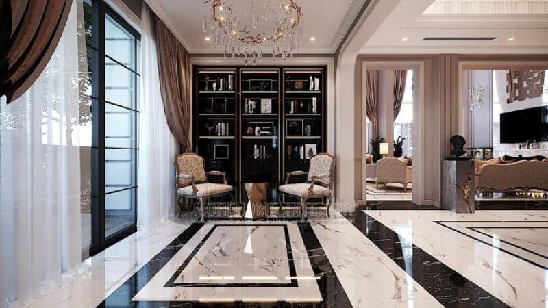 Kệ trang trí để sách, đồ lưu niệm đẹp cho biệt thự, nhà phố.